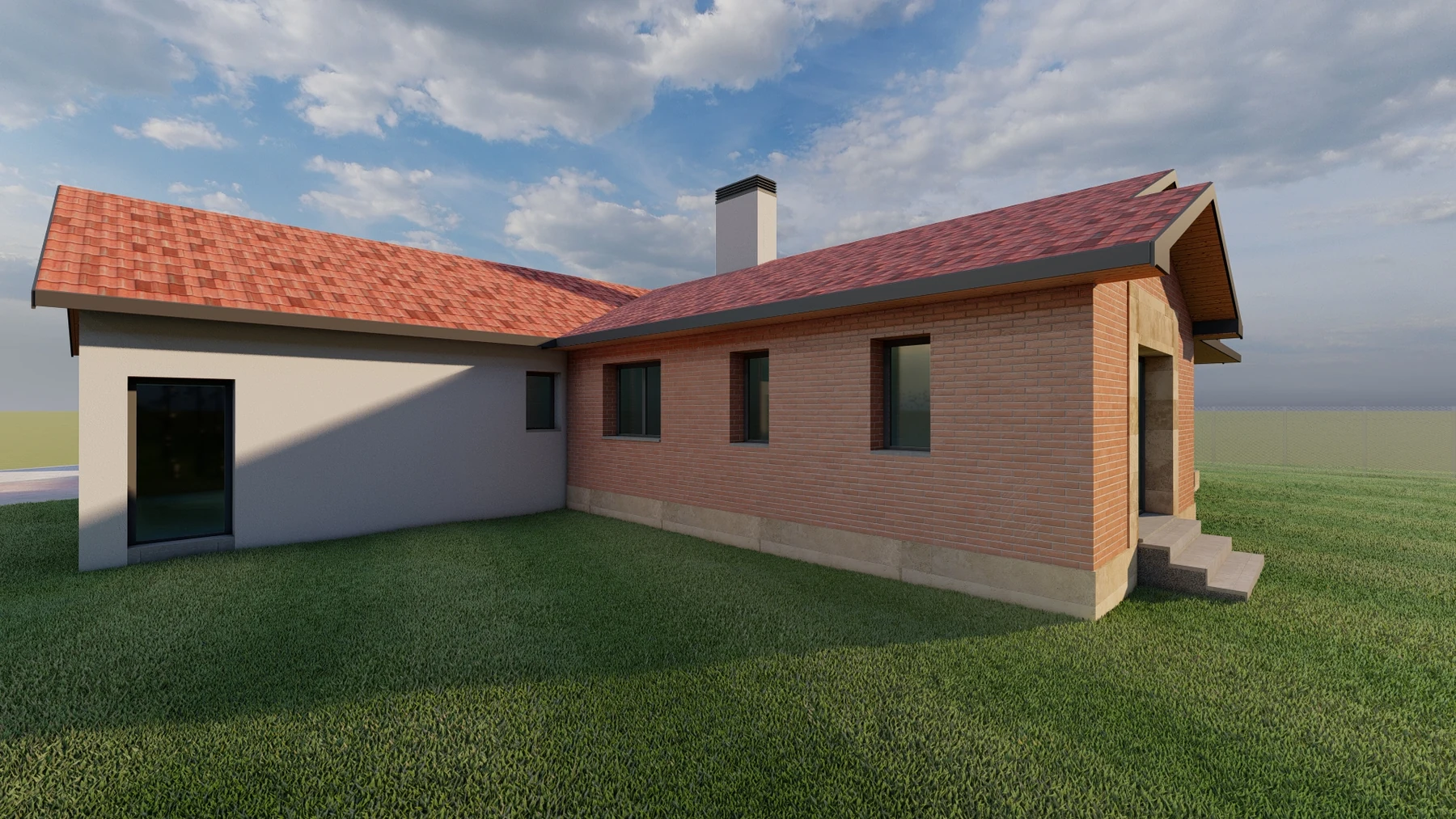 Render de la vivienda de Jorge y Marina